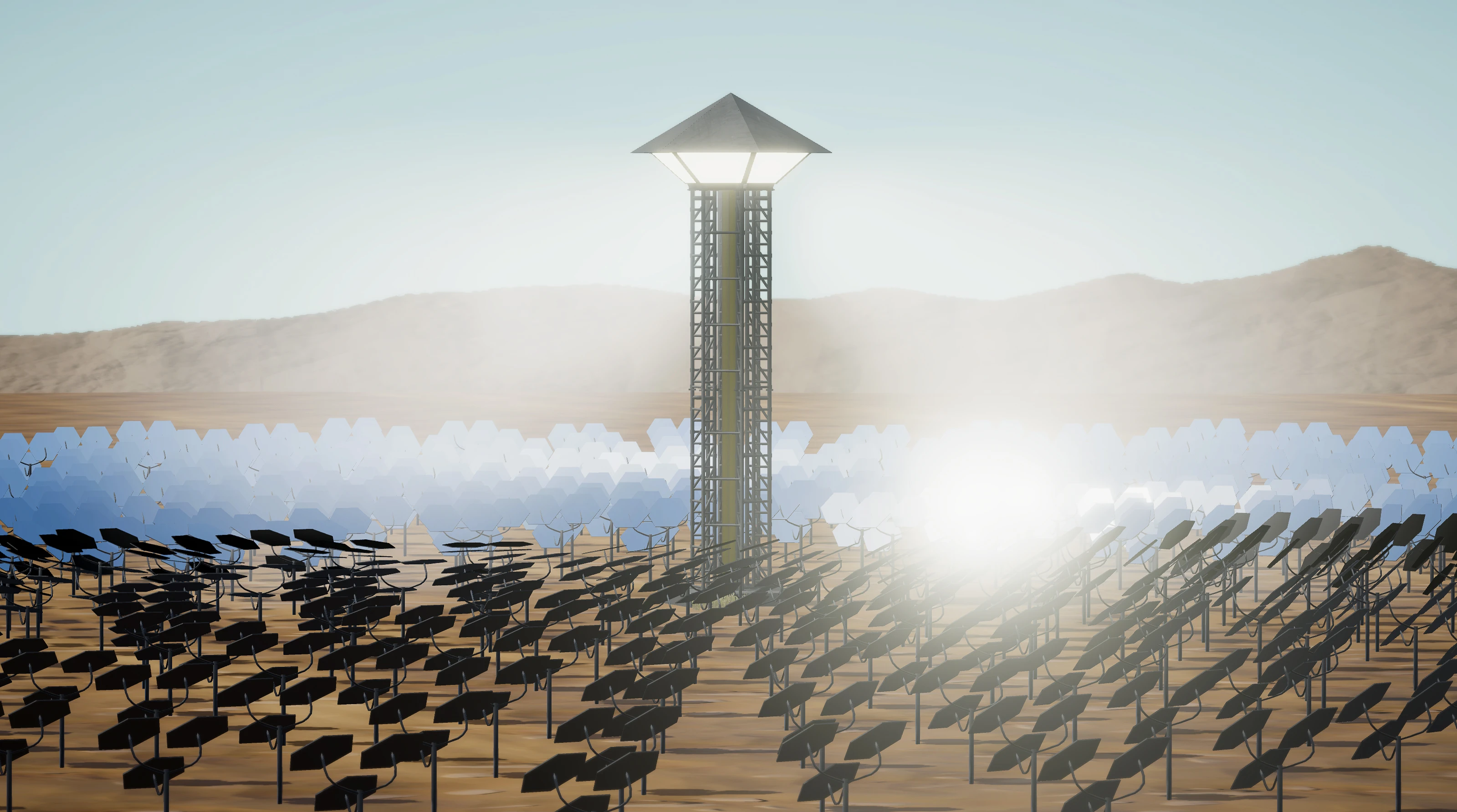 Huma Solar Concentrated Solar Energy System (side view)
